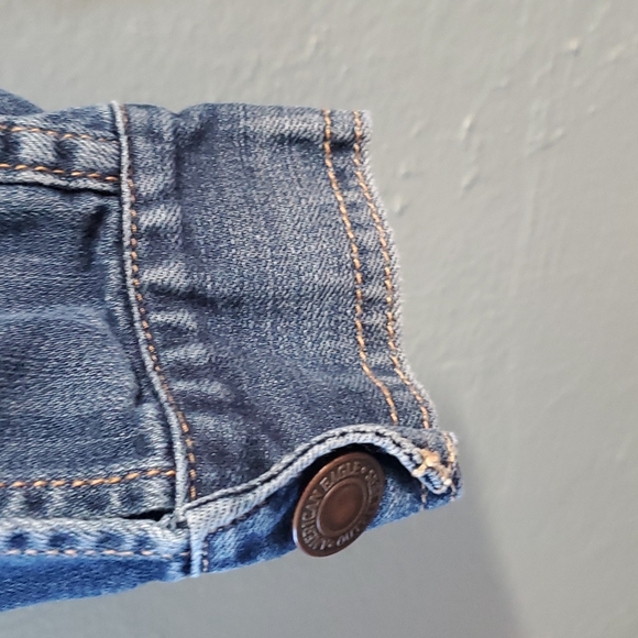 American Eagle Perfect Fitted Dark Denim Jacket - Picture 6 of 7